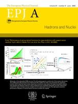 Journal cover: The European Physical Journal A
